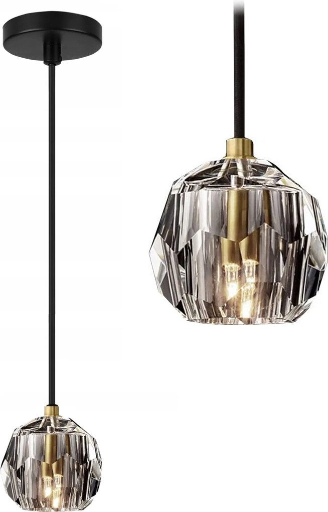 LAMPADA DA SOFFITTO CRISTALLO BLACK  APP586-1CP