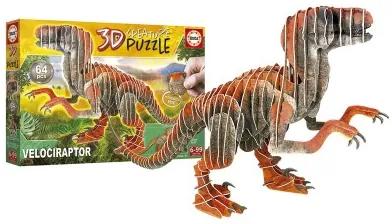 Puzzle Educa Velociraptor 3D 58 Pezzi