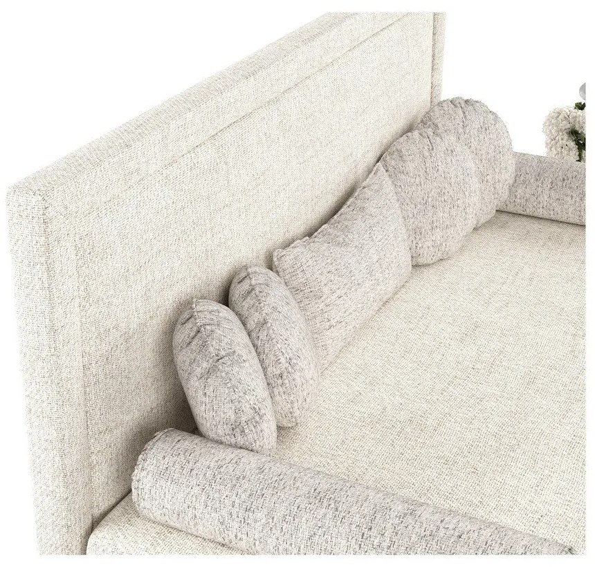 Letto singolo imbottito crema 90x200 cm Scala - Maison de Rêve