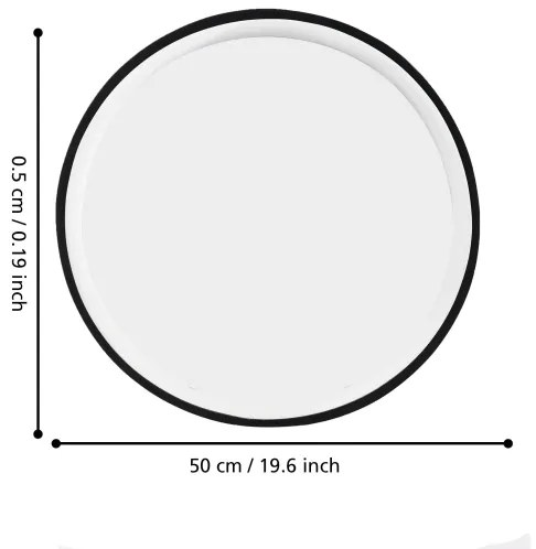 Eglo 425042 - Specchio da parete BANI Ø 31 cm nero