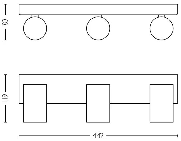 Philips - Luce Spot da bagno IDRIS 3xGU10/5W/230V IP44 nero/oro