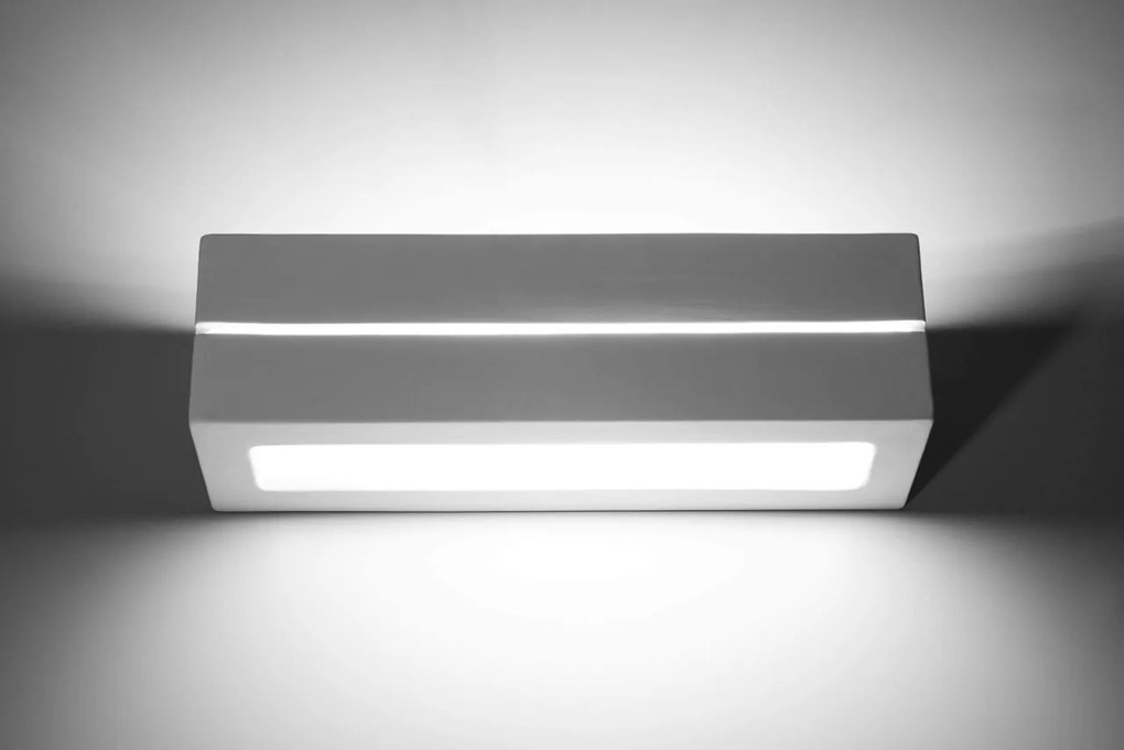 Applique da parete in Gesso VEGA LINE E27 Pitturabile da interno