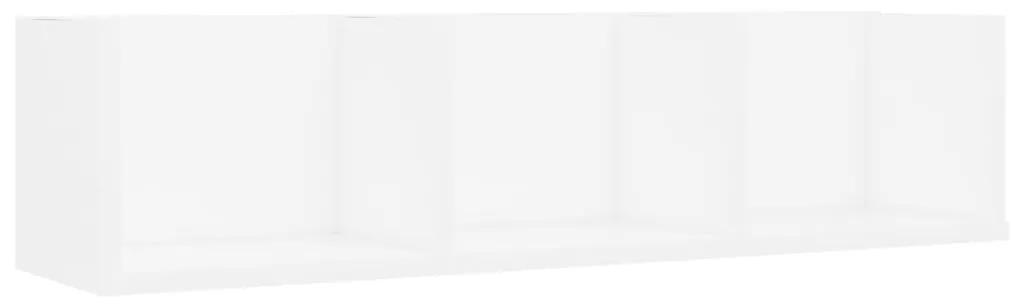 Scaffale porta cd a parete bianco 75x18x18 cm in multistrato