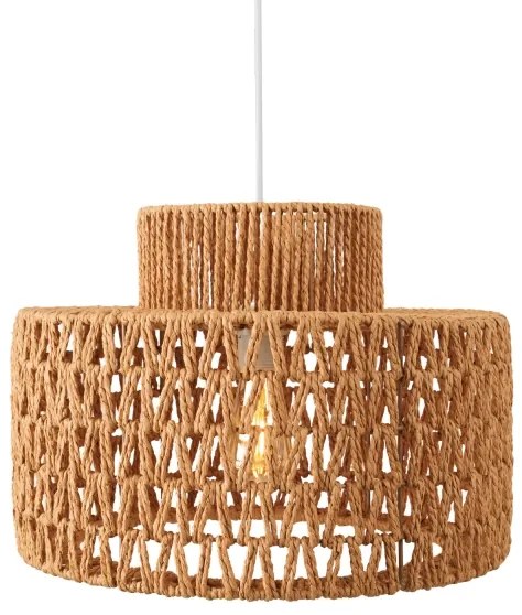 MAXLIGHT P0587 - Lampadario a sospensione con filo RAFFLE 1xE27/15W/230V diametro 40 cm marrone