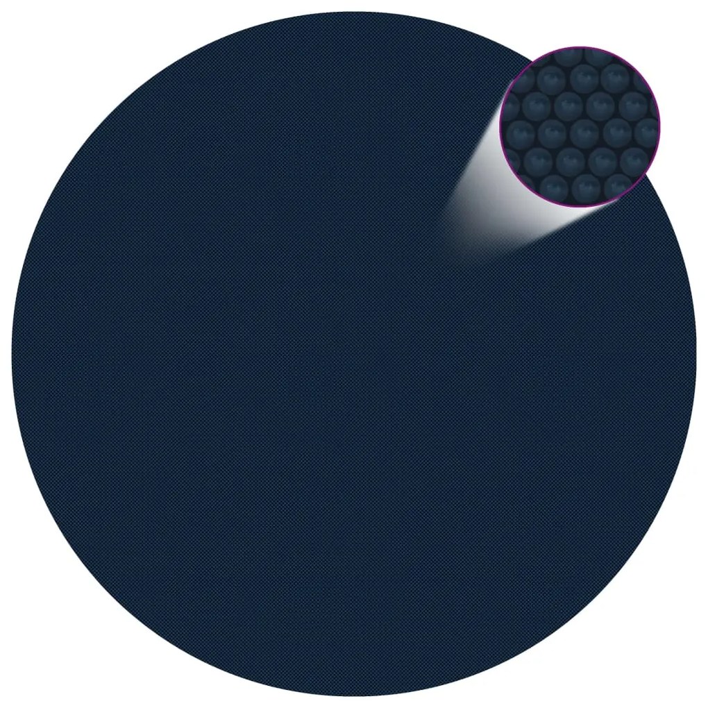 Pellicola Galleggiante Solare Pe Per Piscina 250 Cm Nero E Blu /