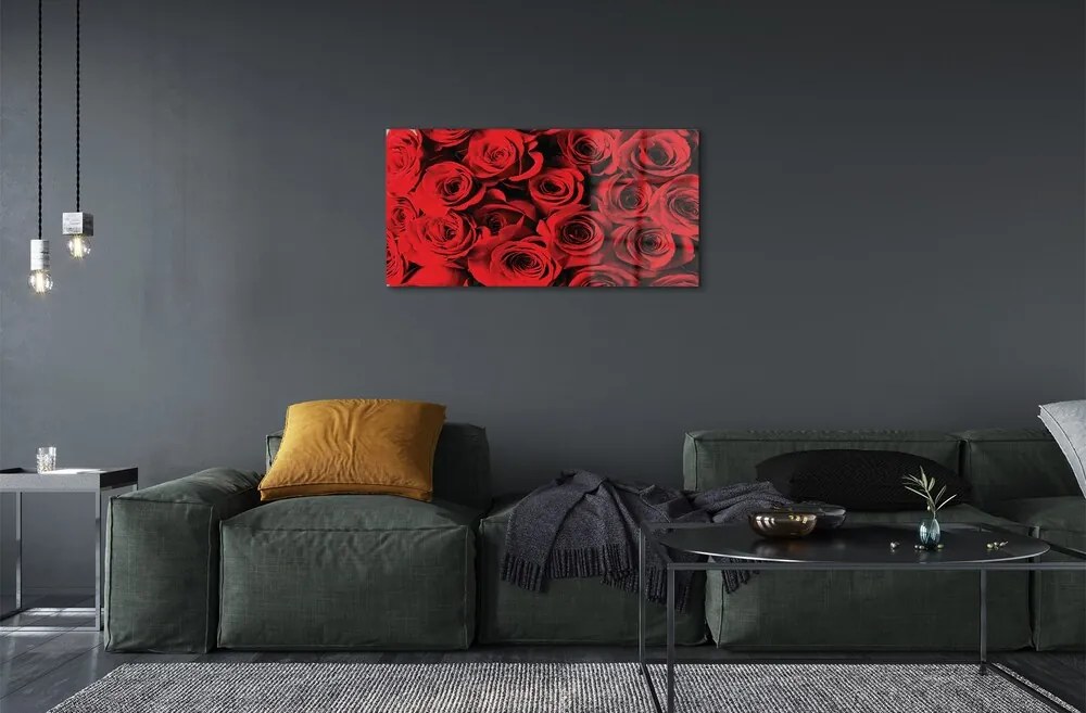 Quadro vetro Le rose 100x50 cm