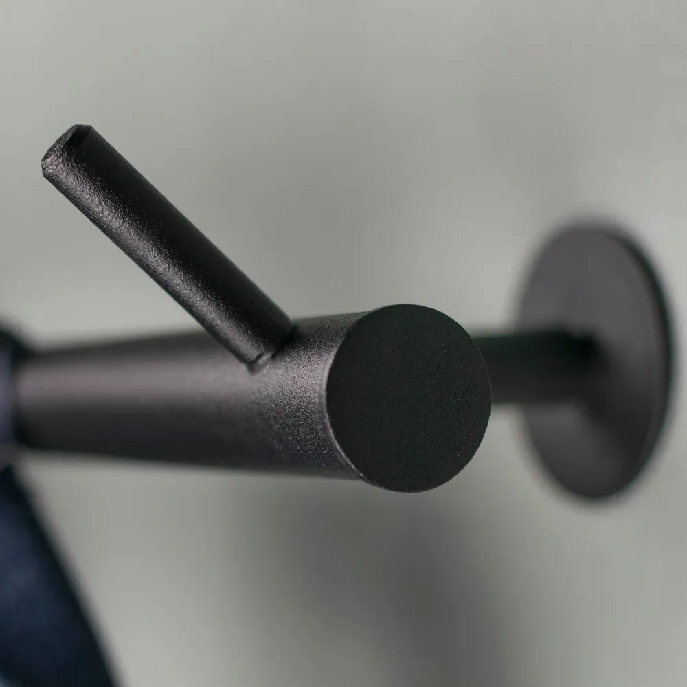 Attaccapanni da parete nero in metallo 55 cm Odin – Spinder Design