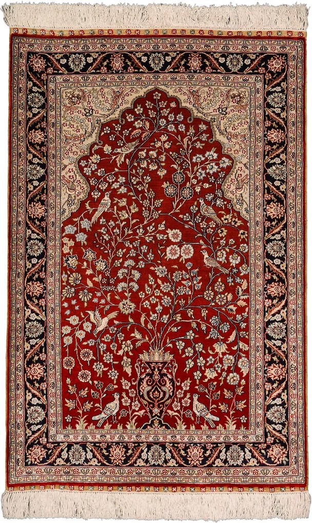 Hereke Tappeto orientale 120 x 80 Rosa (Cina) Annodato A Mano