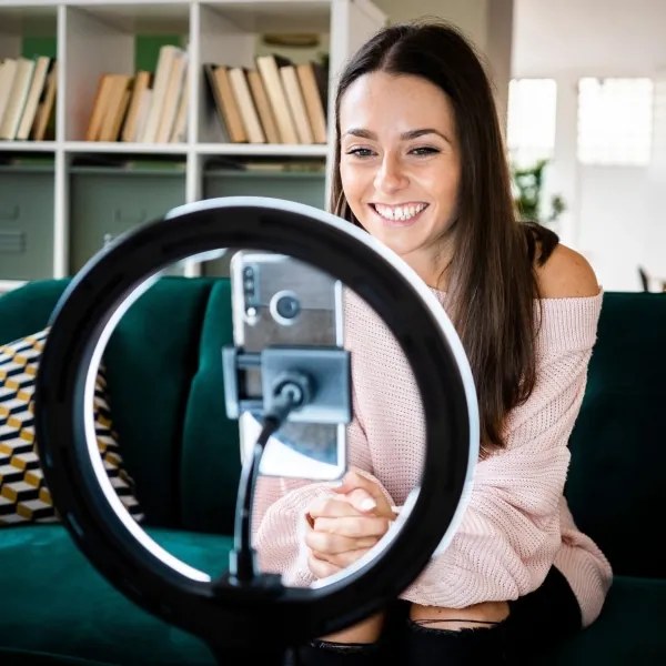 Lampada LED dimmerabile con stativo e supporto per vlog LED/10W/5V 2700-6500K