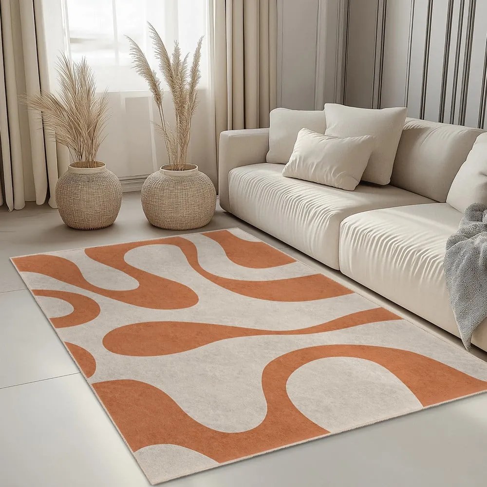 Tappeto arancione lavabile 120x180 cm Caramel Latte – Mila Home