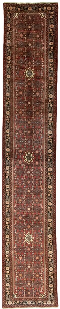 Hamedan Tappeto persiano 70x390 Rosso (Iran) Annodato A Mano