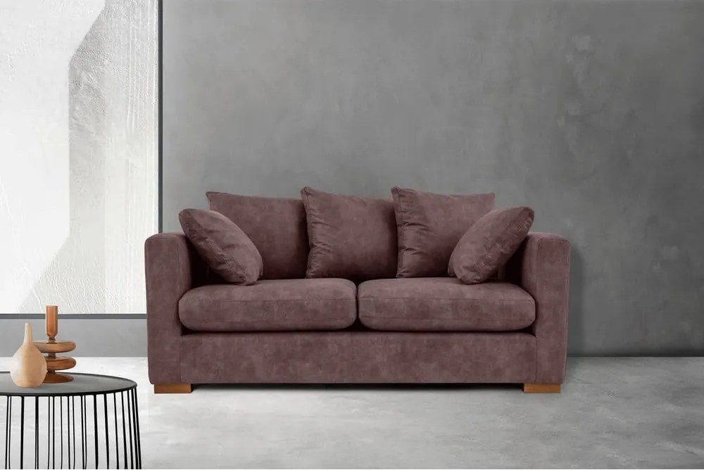 Divano in similpelle marrone scuro 175 cm Hamburg - Scandic