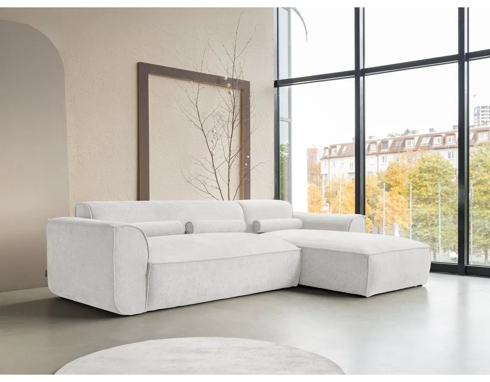 Divano angolare componibile bianco (con penisola a destra) Flex Felix – Miuform