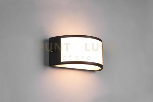 Kendali applique da esterno fascia fusione di alluminio nera e diff...