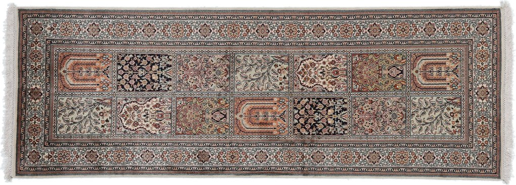 Cashmere Silk Tappeto orientale 210 x 80 (Indian) Annodato A Mano