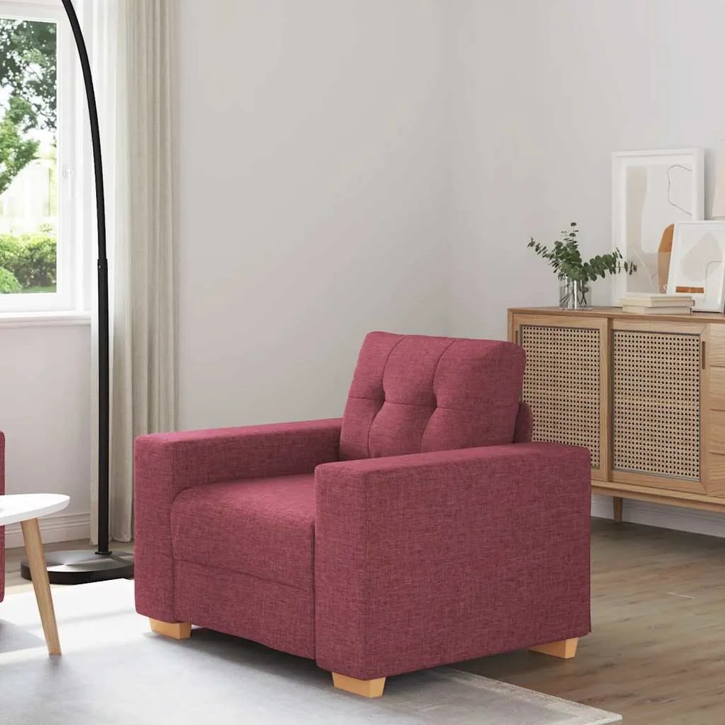 Poltrona Rosso Vino 60 Cm İn Tessuto /