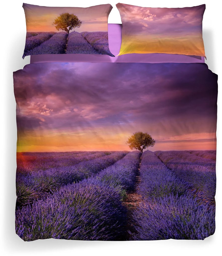 Completo Copripiumino Matrimoniale Lavender-sunset Sogni di