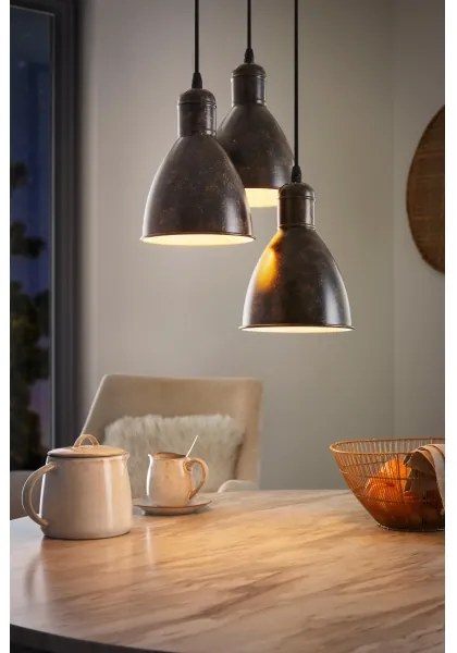 Eglo 49493 - Lampadario PRIDDY 1 3xE27/60W/230V