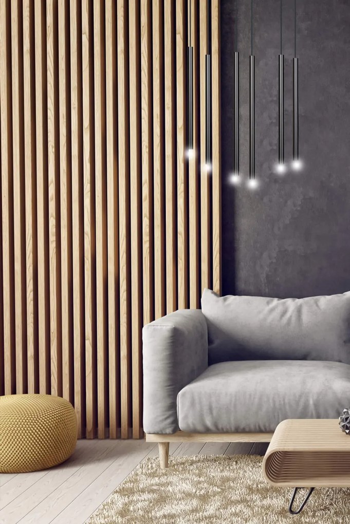 Lampadario a sospensione SELTER 6 BLACK