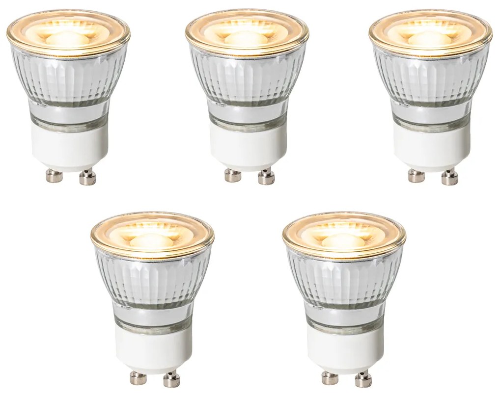 Set di 5 Lampadine LED GU10 dimmerabili a 3 fasi 35mm 4W 220 lm 2700K