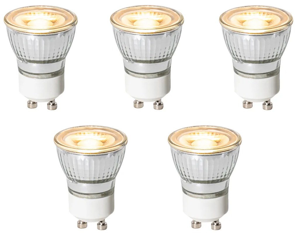 Set di 5 lampadine LED GU10 dimmerabili a 3 livelli 35mm 4W 220 lm 2700K