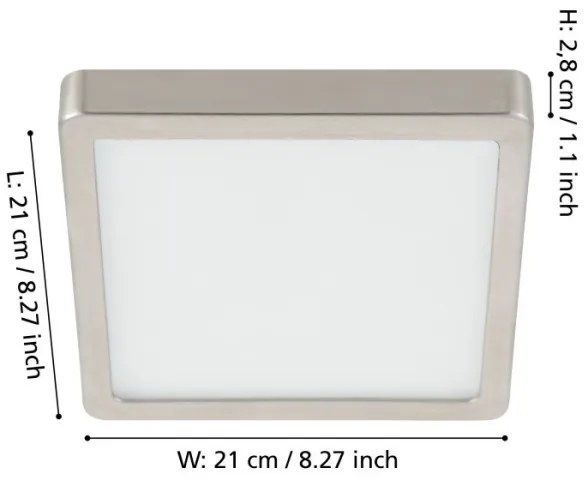 Eglo 900594 - Plafoniera LED dimmerabile FUEVA LED/17W/230V cromo