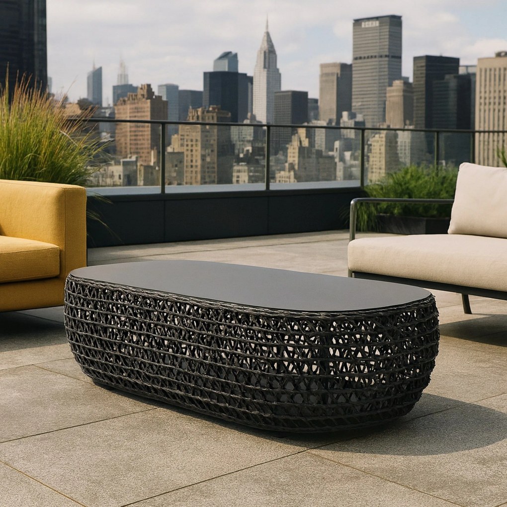 ATREIDES - tavolino da esterno in alluminio e corda