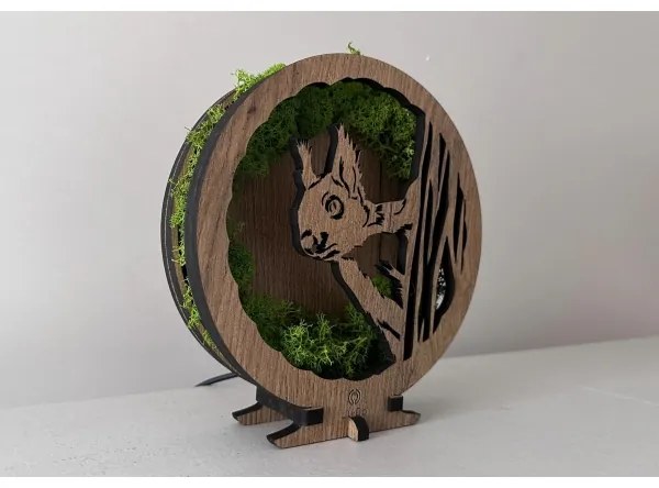 Li-Go 23625/DUB2 - Lampada da tavolo dimmerabile a LED, 12W/230V, 20x22 cm, rovere