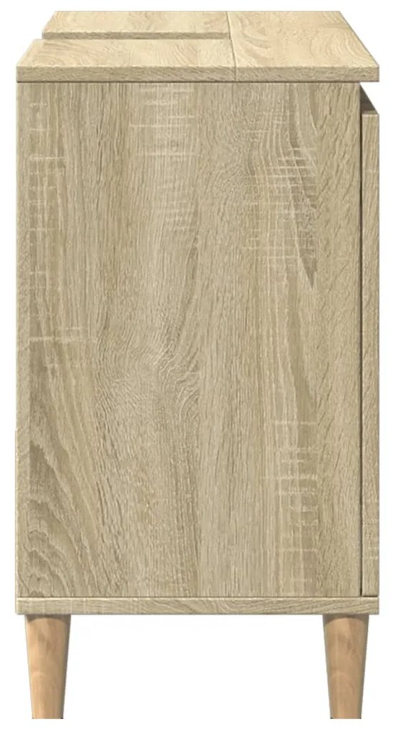 Armadietto da bagno rovere sonoma 65x33x60 cm legno multistrato