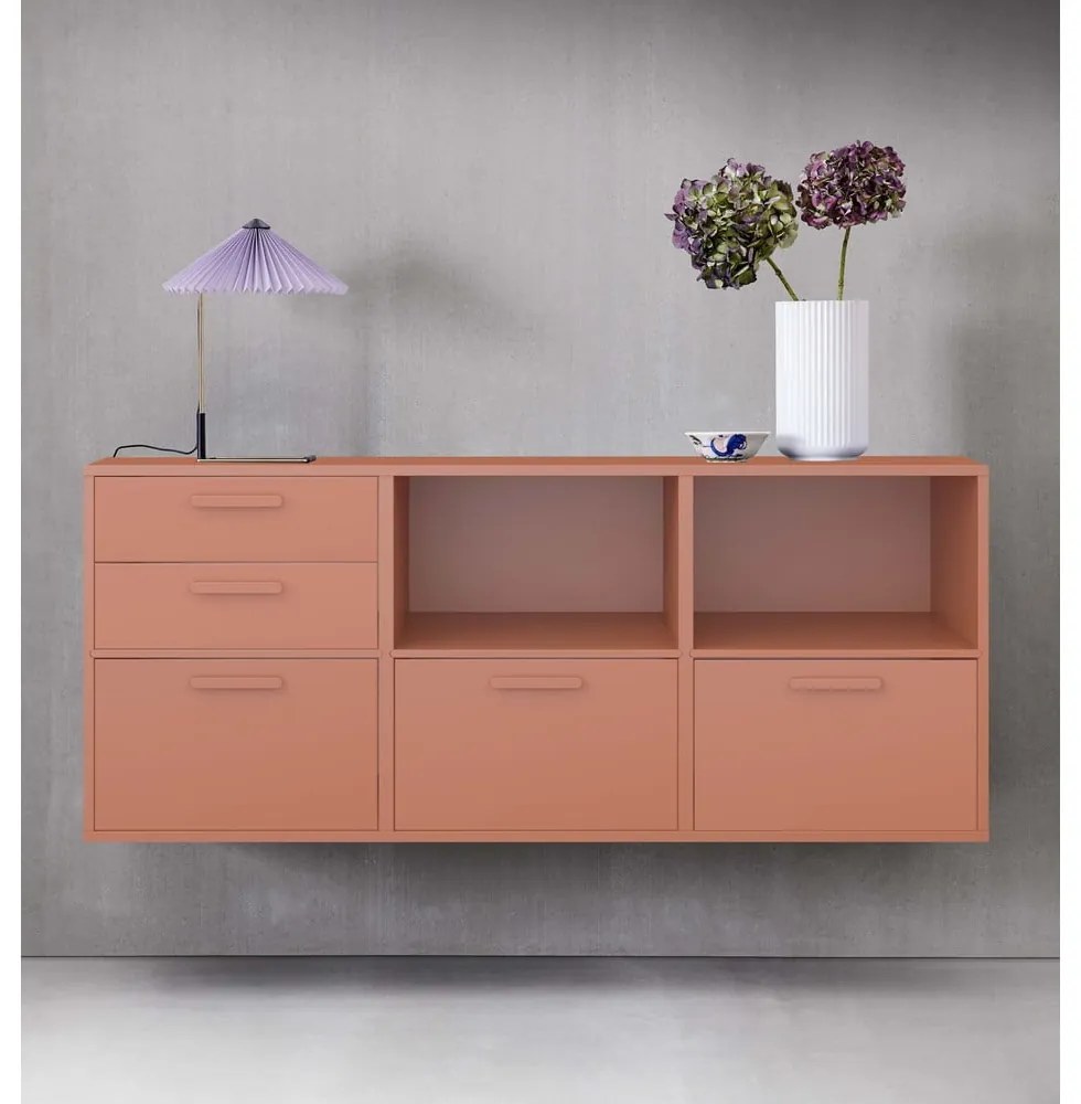 Cassettiera a muro rosso mattone Keep by Hammel - Hammel Furniture