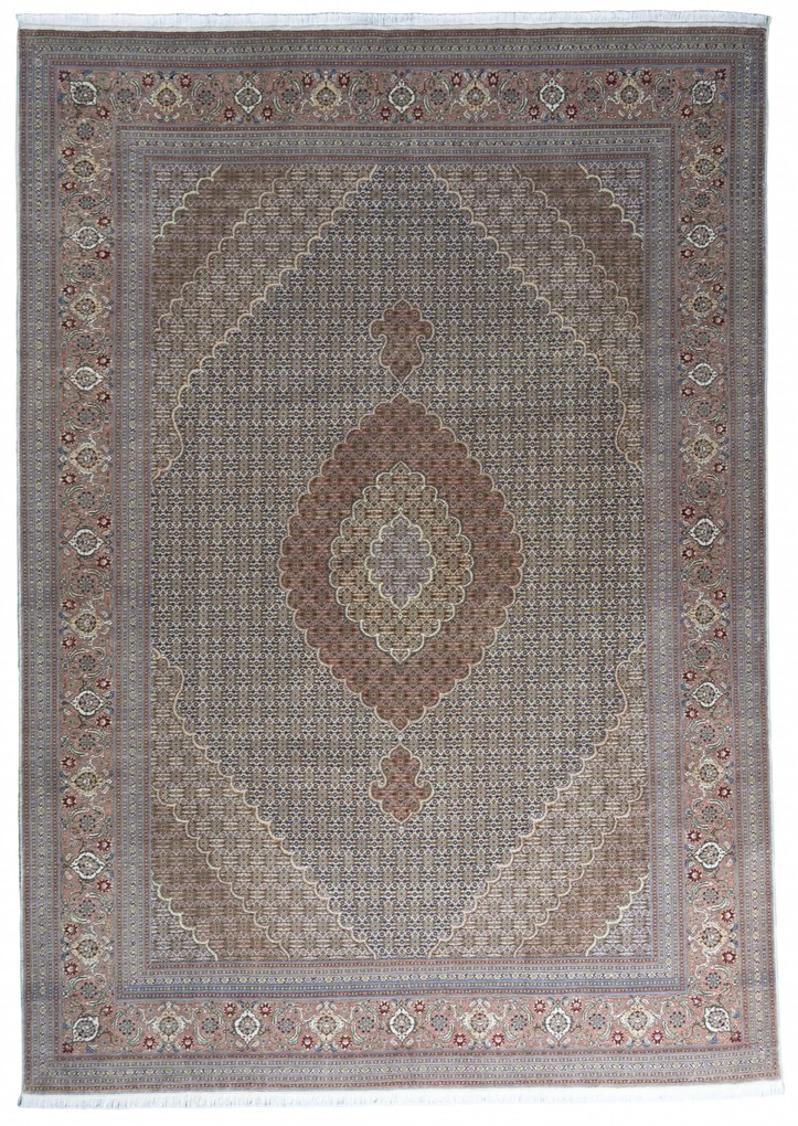 Tabriz Tappeto 350x250 Beige (Iran) Annodato A Mano