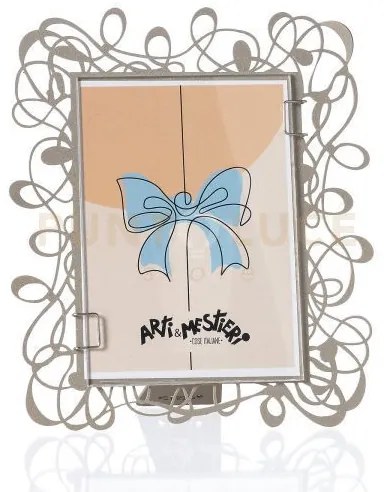 Bomboniera portafoto scarabocchio sabbia in ferro e polimetilmetacr...