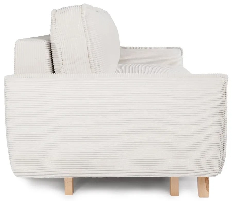 Divano letto in velluto a coste beige 218 cm Tori - Bonami Selection