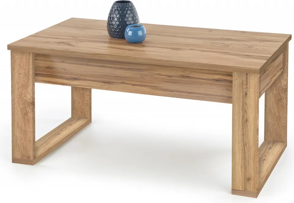 Tavolino da caffè rettangolare Nea rovere wotan – 110×60 cm