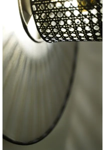 Duolla - Applique TOKYO RATTAN 1xE27/15W/230V diametro 50 cm argento/nero