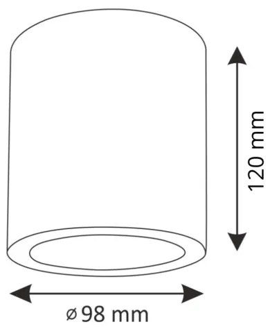 Faretto JUPITER 1xE27/20W/230V diametro 9,8 cm bianco