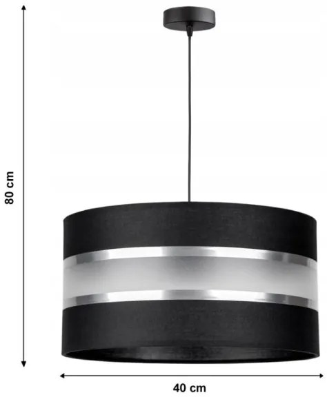 Lampadario a sospensione con filo CORAL 1xE27/60W/230V nero