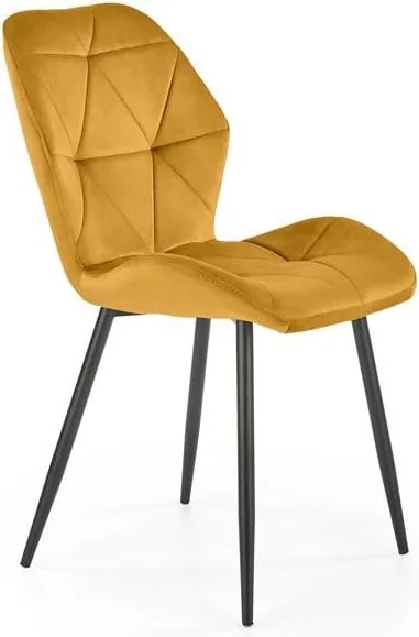 Sedia K453 velluto senape velluto