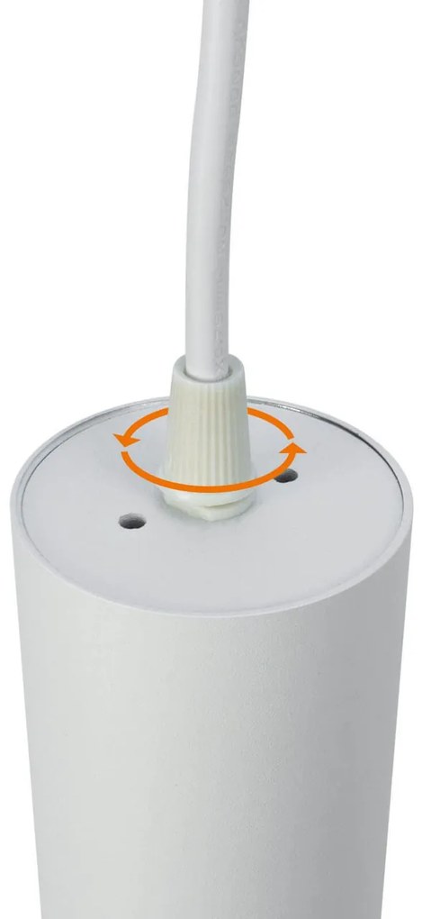 Faro LED a Sospensione per Binario Trifase GU10 Bianco 15m