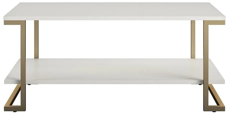 Tavolino in bianco e oro , 106 x 45 cm Camila - CosmoLiving by Cosmopolitan