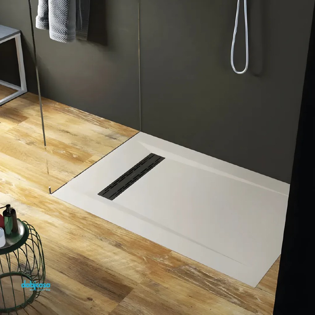 RelaxDesign "Rive Side Solid" Piatto Doccia In Marmoresina Da 80x150 Bianco