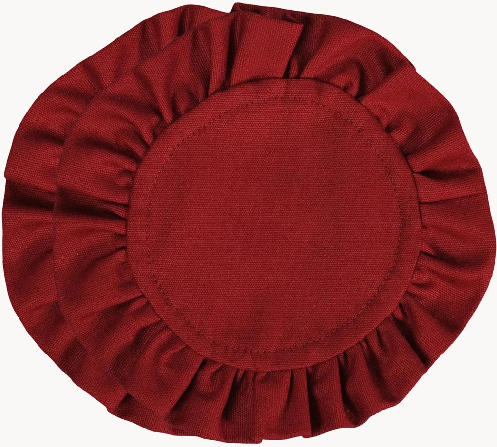 Set di 2 sottobicchieri in cotone Rhea