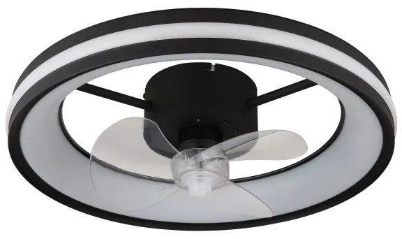 Globo 03651 - Plafoniera LED con ventilatore GATIAN LED/30W/230V nero + +TC