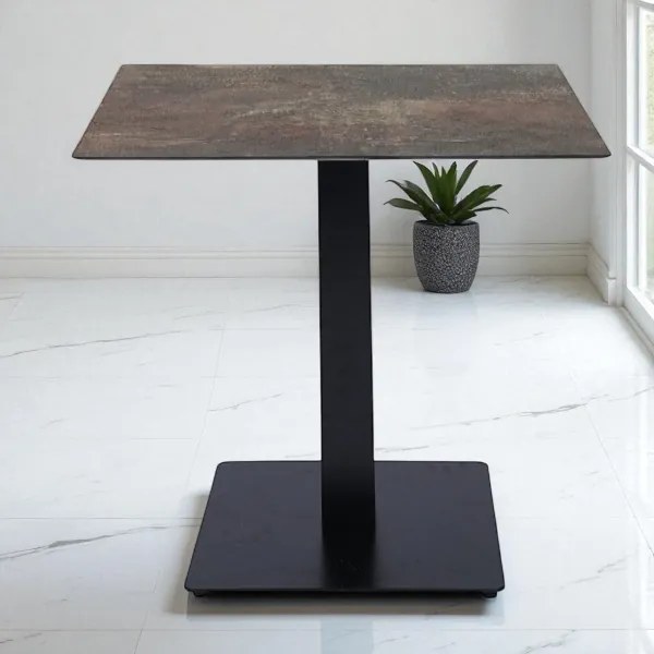 Tavolo bar pub ristorante piano HPL Ardesia Fango per esterno 80x80 cm H 74