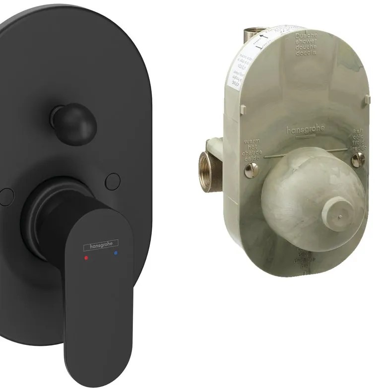 Rubinetto per doccia monocomando Stamis nero opaco HANSGROHE