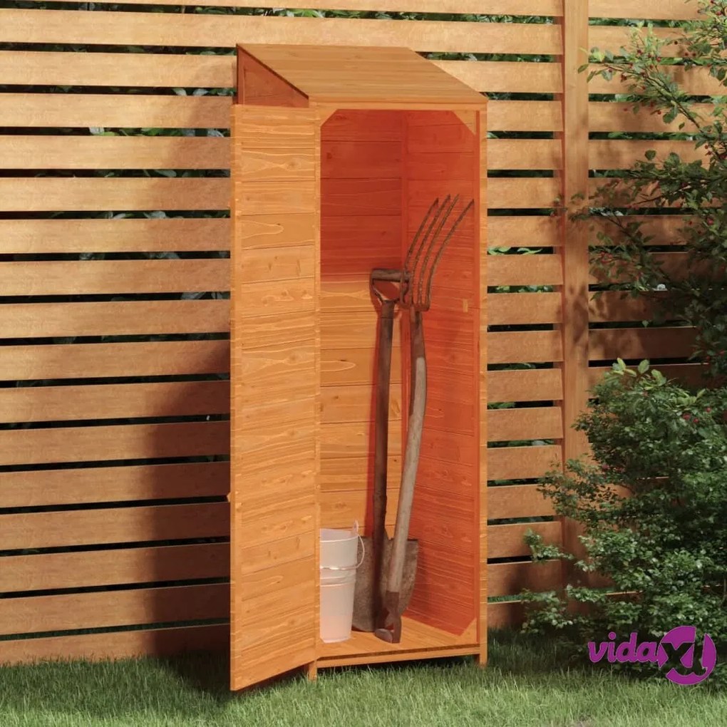 vidaXL Capanno da Giardino Marrone 55x52x174,5 cm Legno Massello Abete