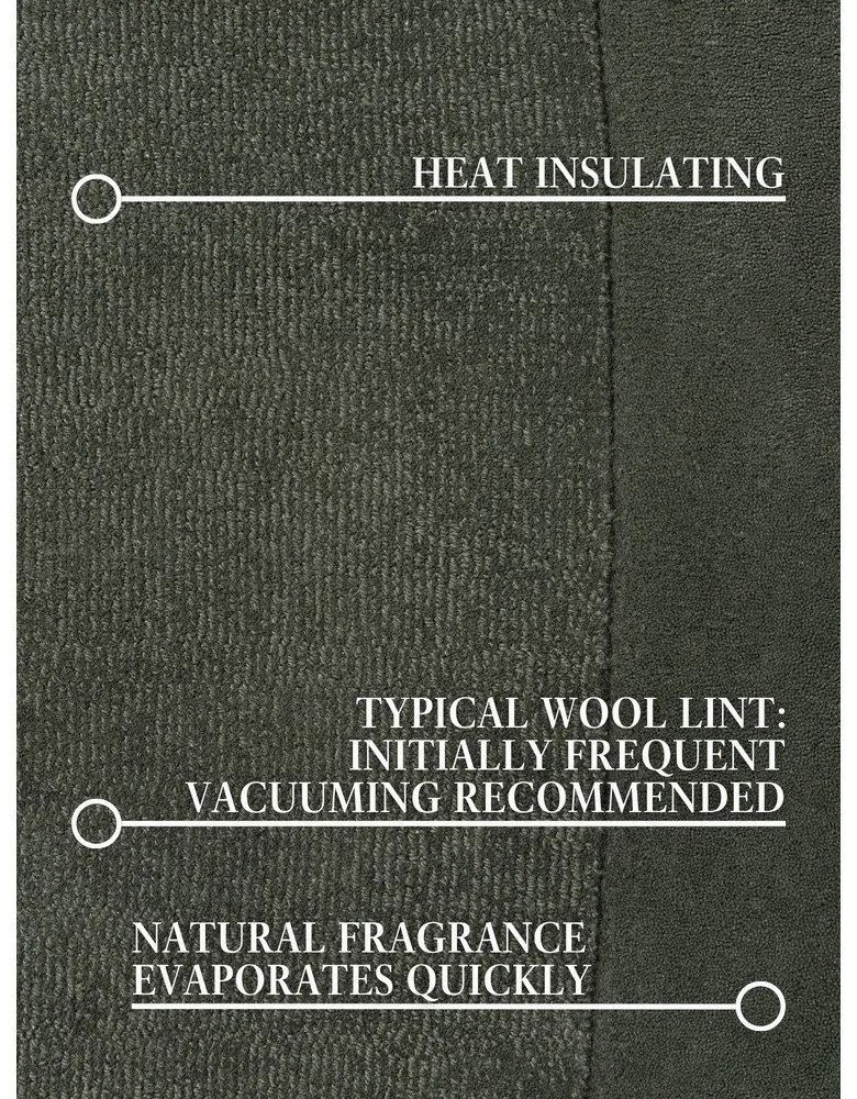 Tappeto rotondo verde scuro in misto lana tessuto a mano ø 160 cm Kari Organic – Villeroy&amp;Boch