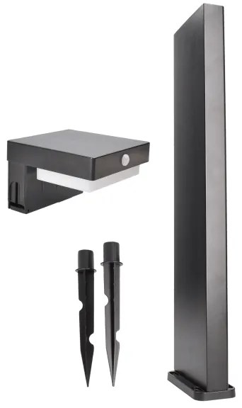 Solight WO7202 - Lampada solare LED con sensore PALERMO LED/5W/2000mAh IP54 nero