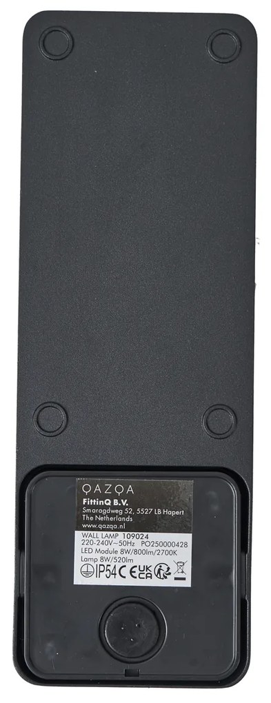 Applique da esterno nera con sensore di movimento e LED inclusi - Shift