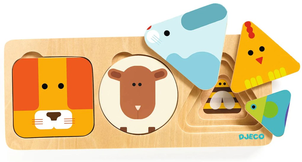 Puzzle di legno con 3 livelli